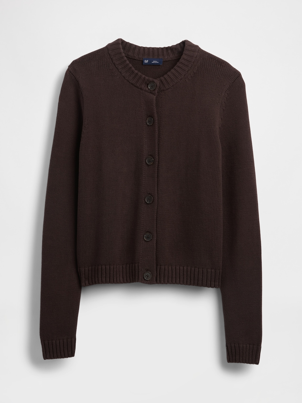 100% Cotton Crewneck Cardigan