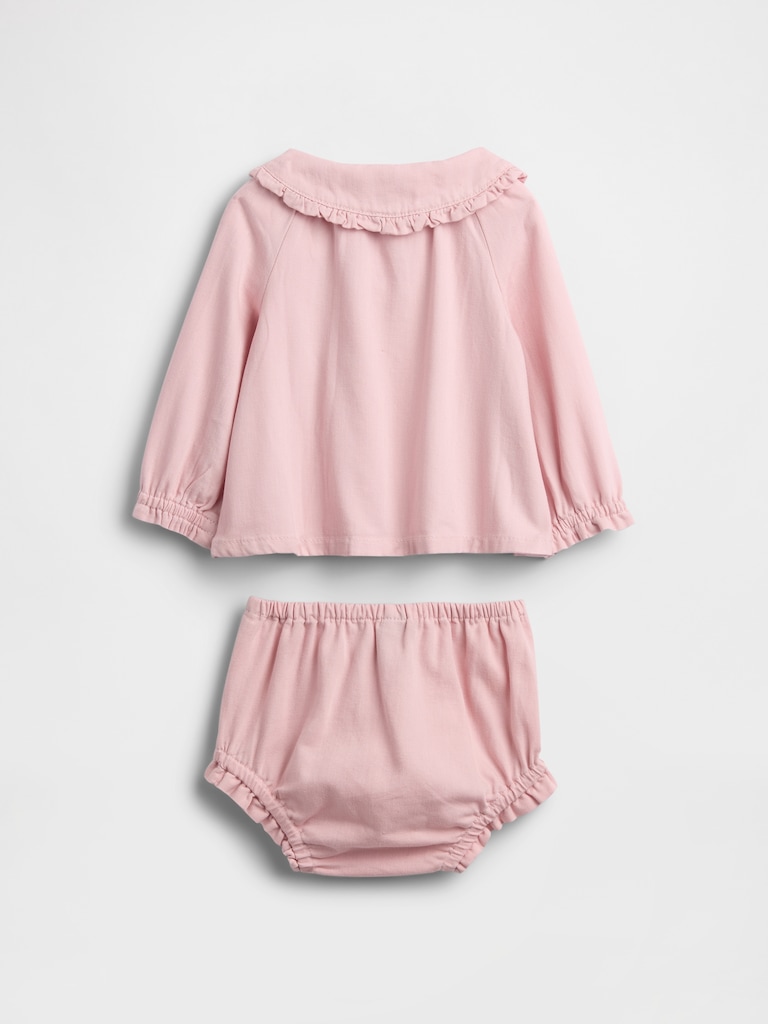 Baby Denim Bubble Outfit Set