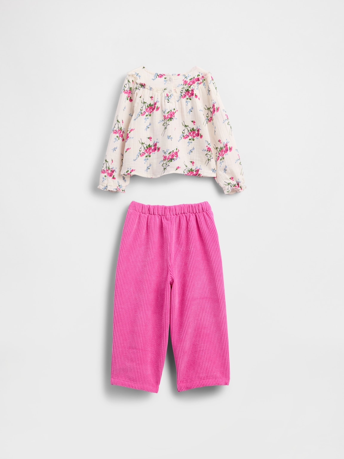 Baby & Toddler Cotton Gauze & Corduroy Outfit Set