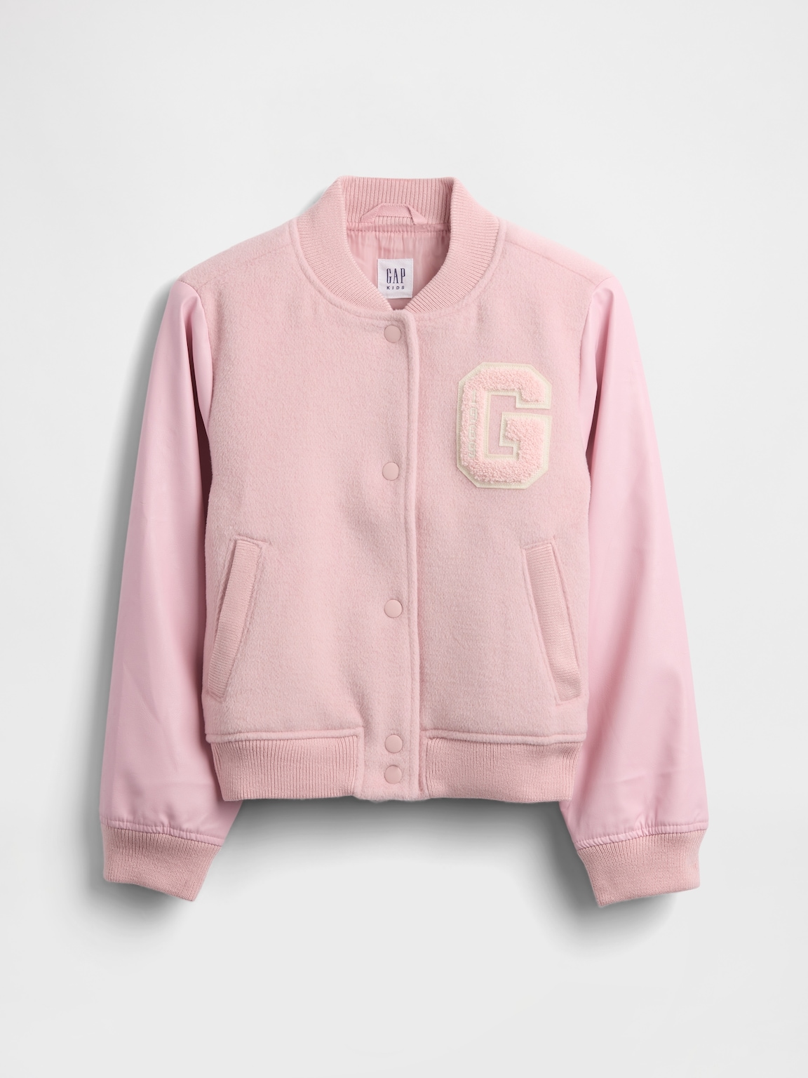 Kids Wool-Blend Varsity Bomber Jacket