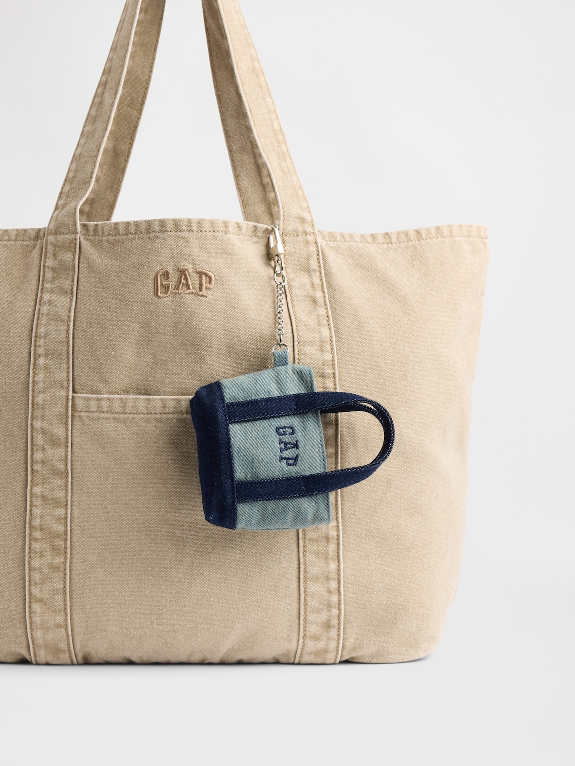 Logo Tote Keychain Charm