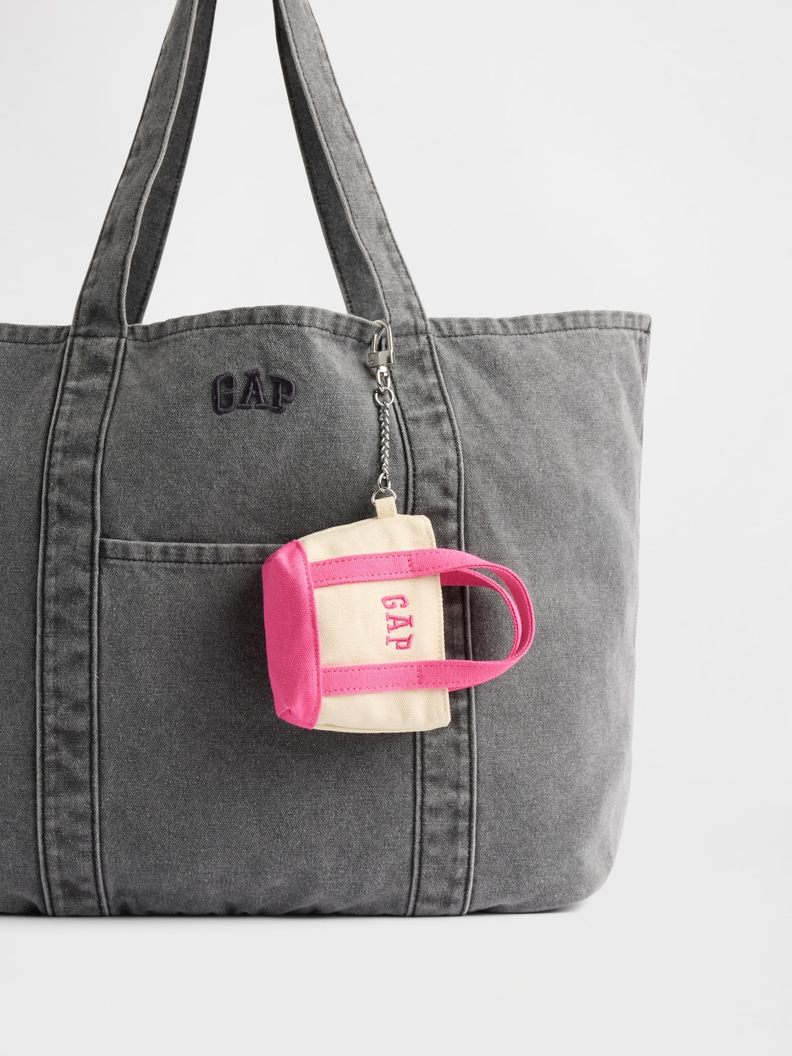 Logo Tote Keychain Charm