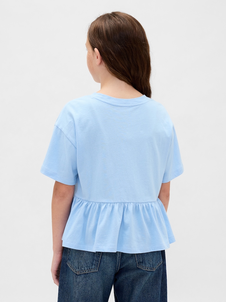 Kids Graphic Peplum T-Shirt