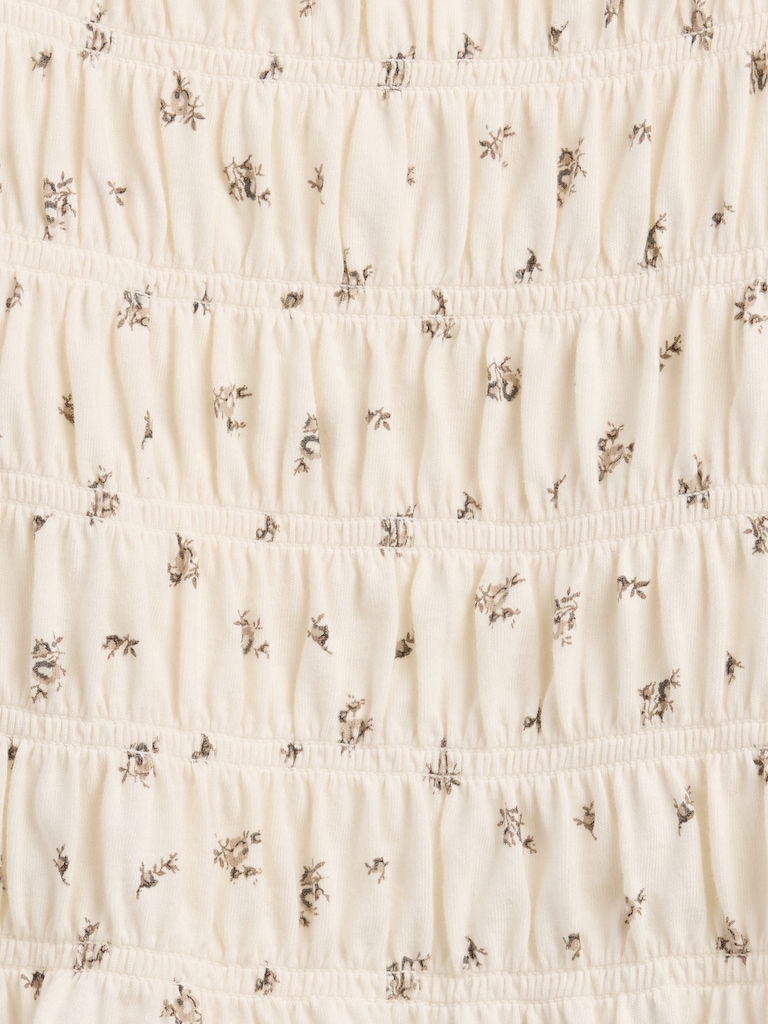 Kids Smocked Square-Neck Top