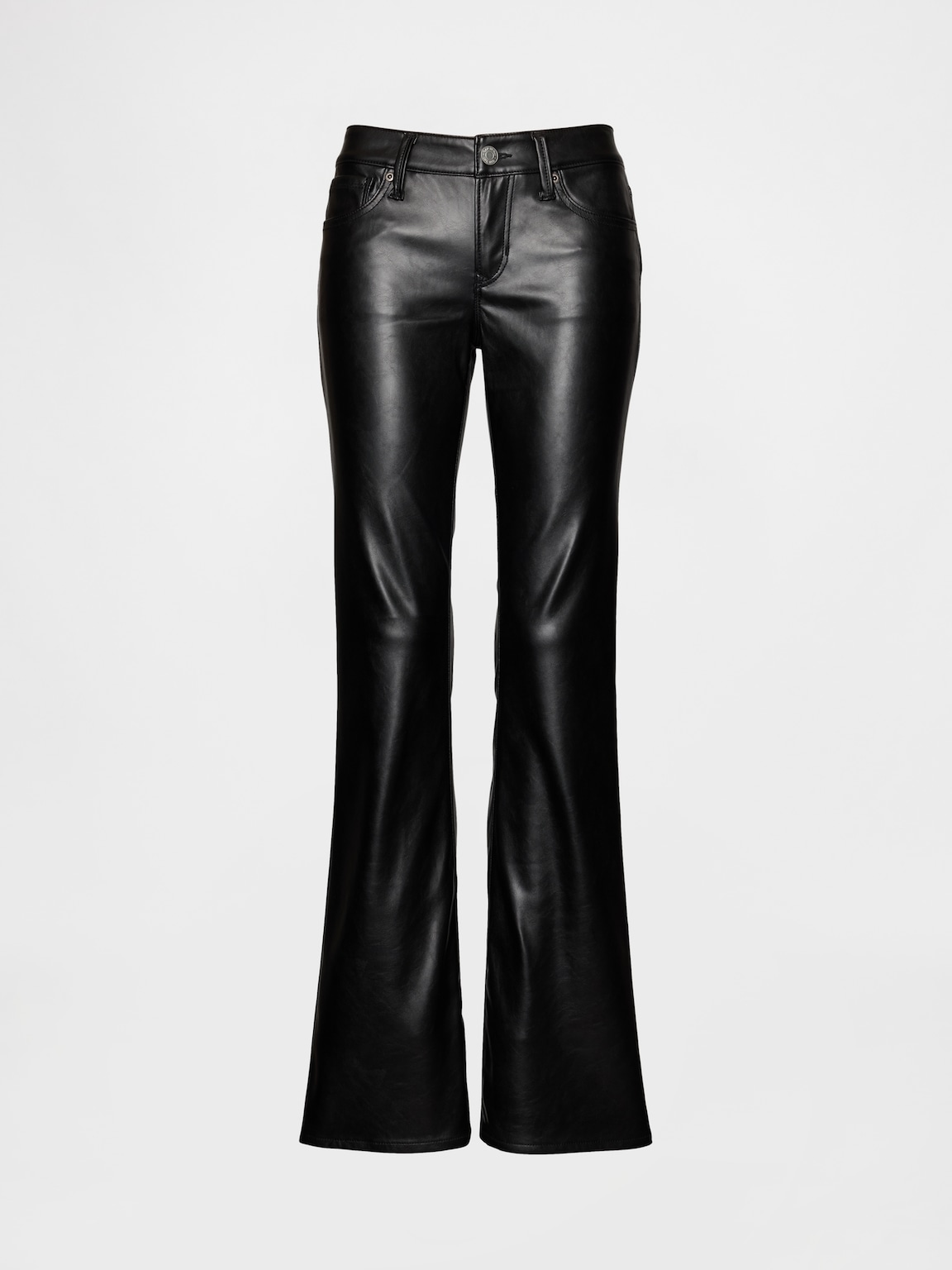 Low Rise Recycled Vegan Leather Long & Lean Pants