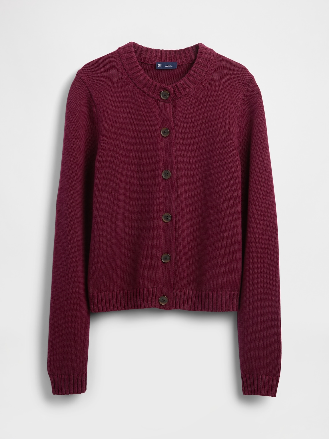 100% Cotton Crewneck Cardigan