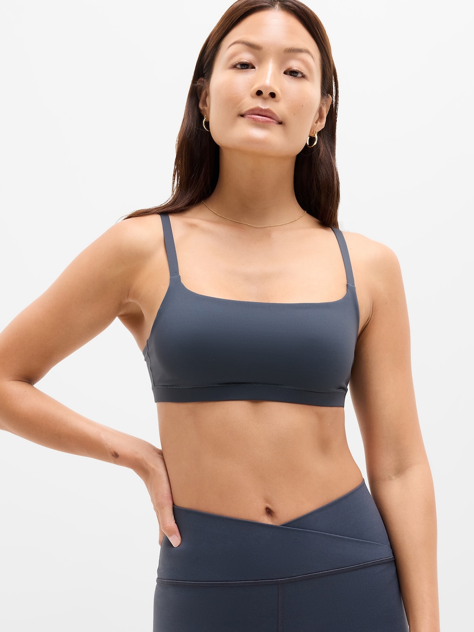 V-Neck Hardware One-Piece Swimsuit