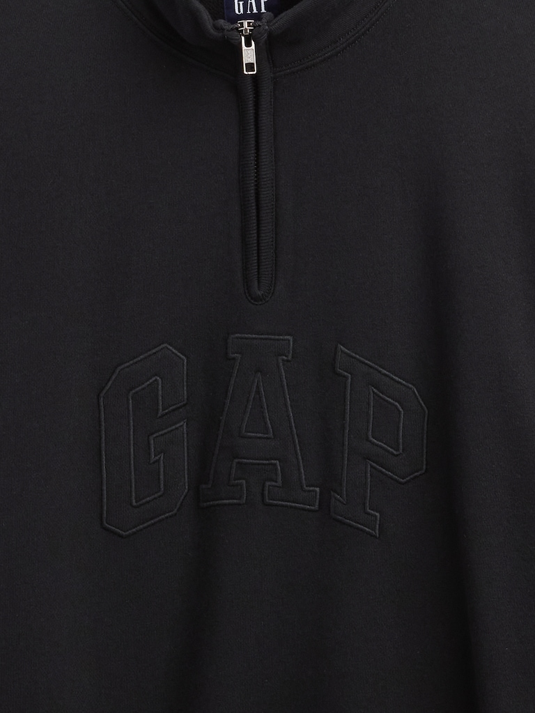 Heavyweight Oversized Logo Half-Zip Pullover