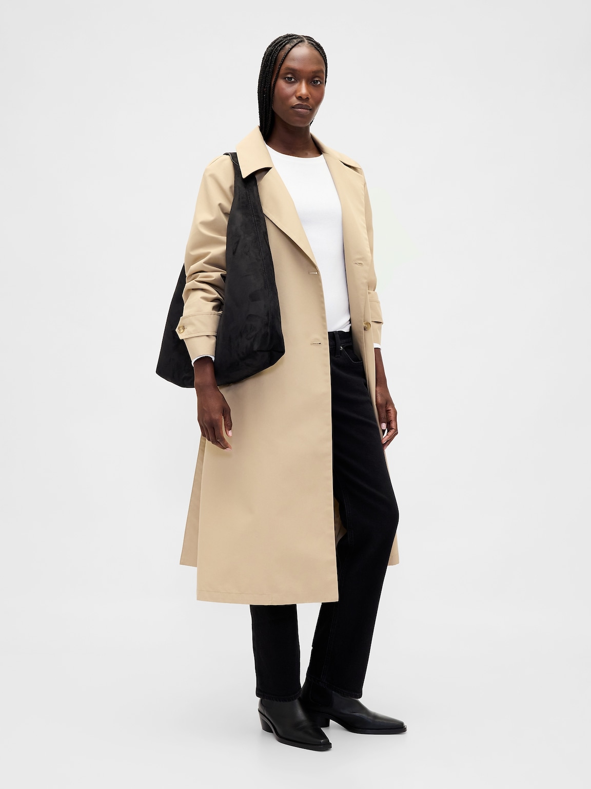 Vegan Suede Slouchy Tote Bag