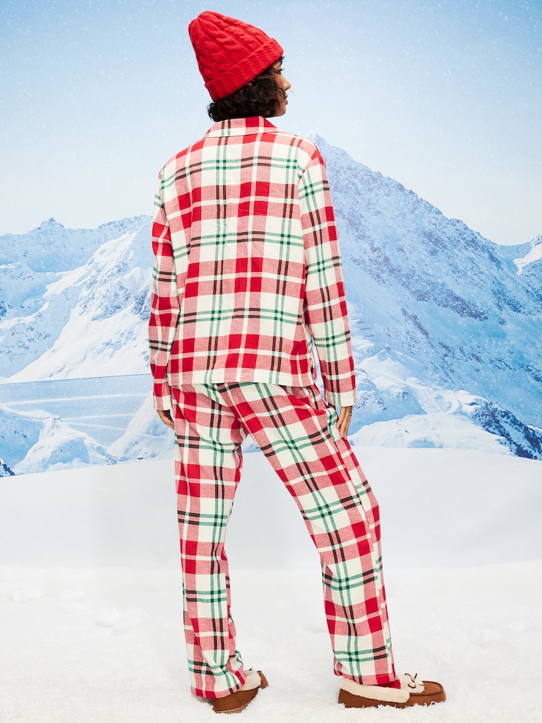 Plaid Flannel Pajama Pant Set for Women