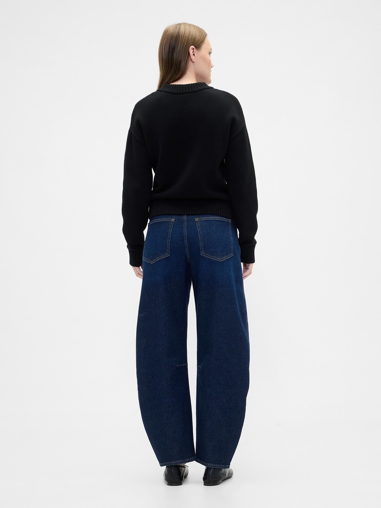 High Rise Barrel Jeans