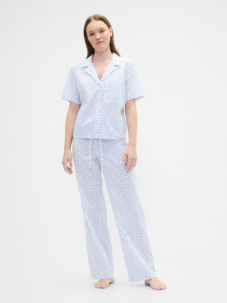 Print Poplin PJ Shirt