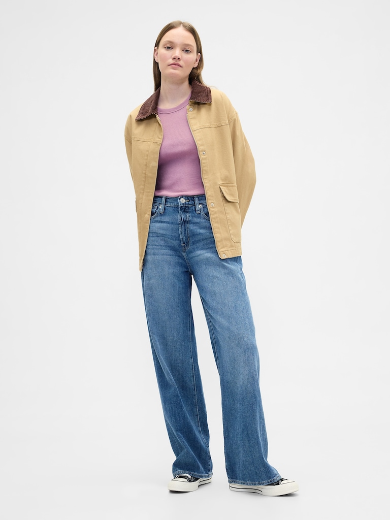 Waffle-Knit Crewneck T-Shirt