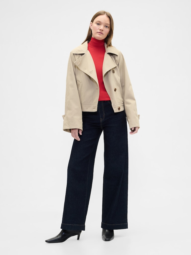 Ribbed Turtleneck T-Shirt