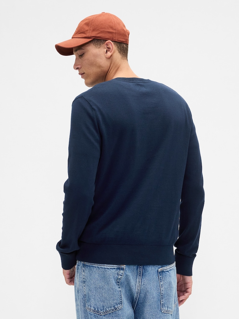 Cotton V-Neck Sweater