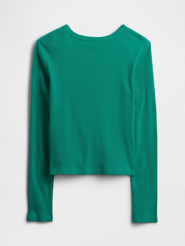 Kids Ribbed Pointelle T-Shirt