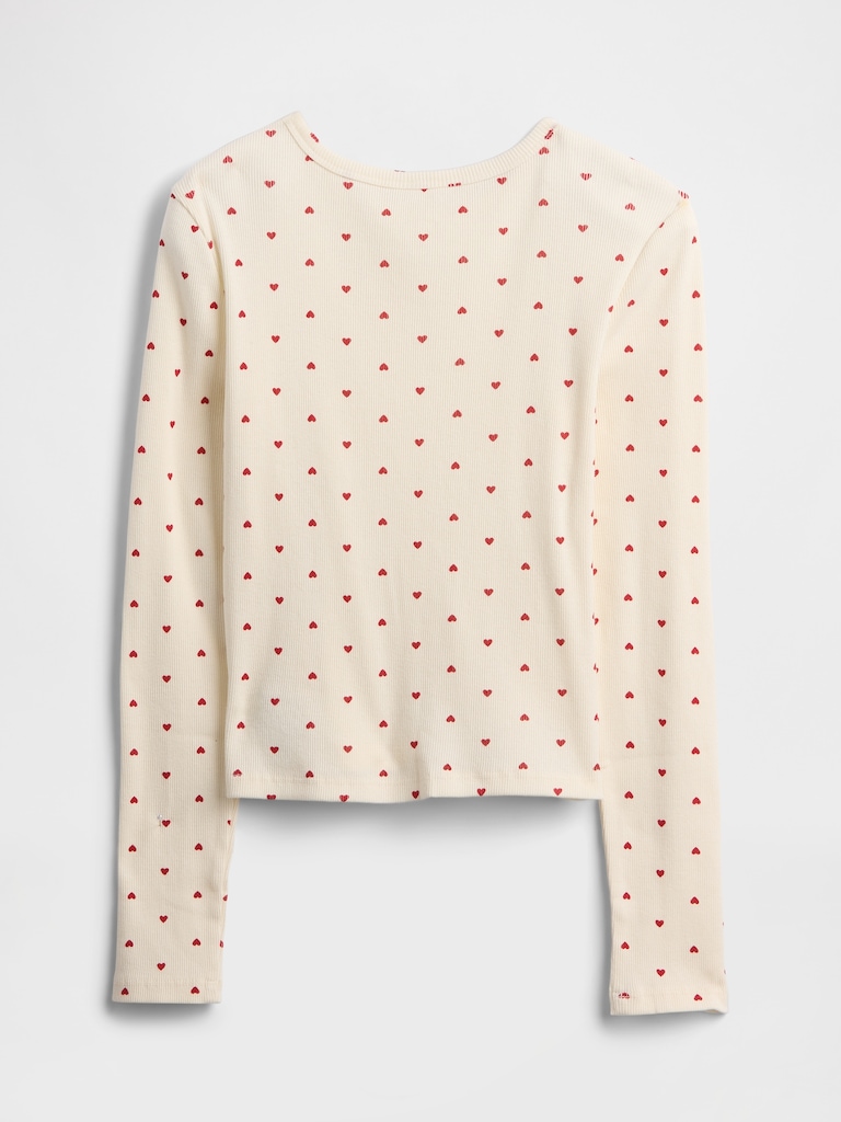 Kids Ribbed Pointelle T-Shirt