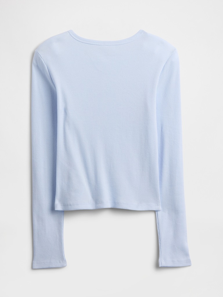 Kids Ribbed Pointelle T-Shirt