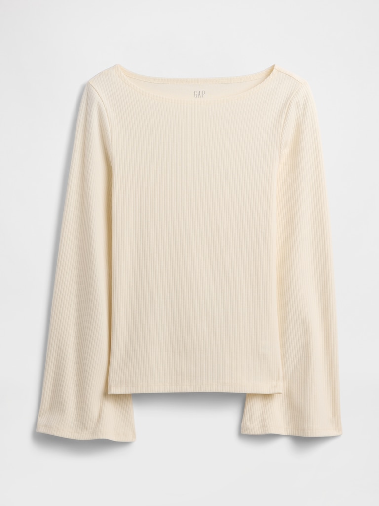 Bell Sleeve Boatneck T-Shirt