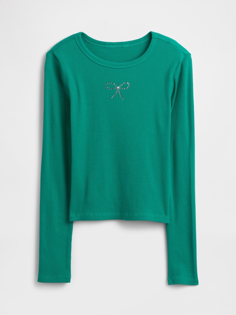 Kids Ribbed Pointelle T-Shirt