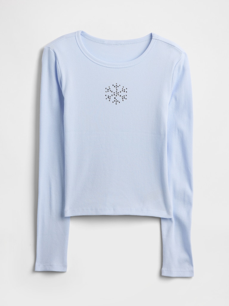 Kids Ribbed Pointelle T-Shirt