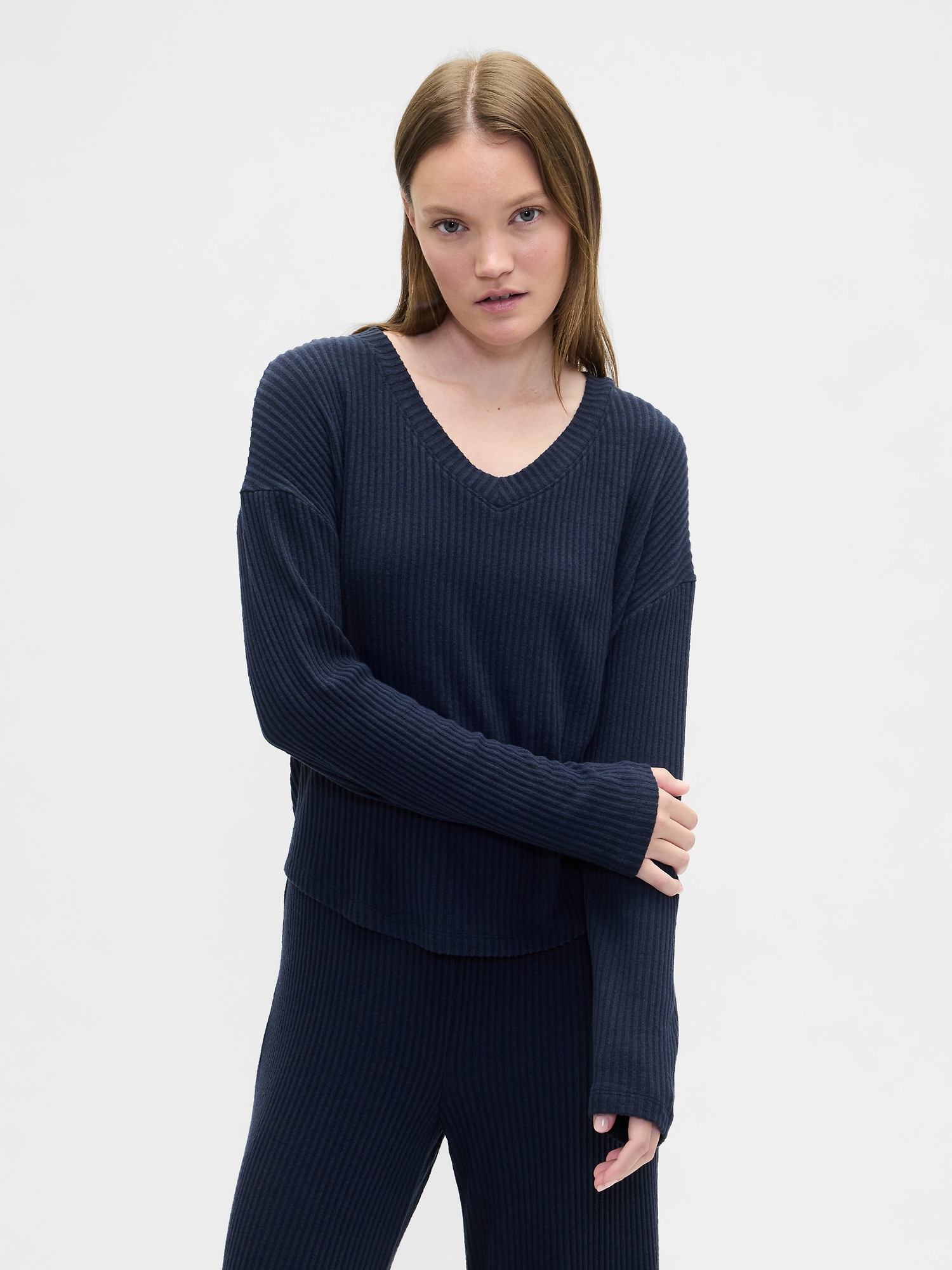 Relaxed Ribbed PJ Top | Gap Factory