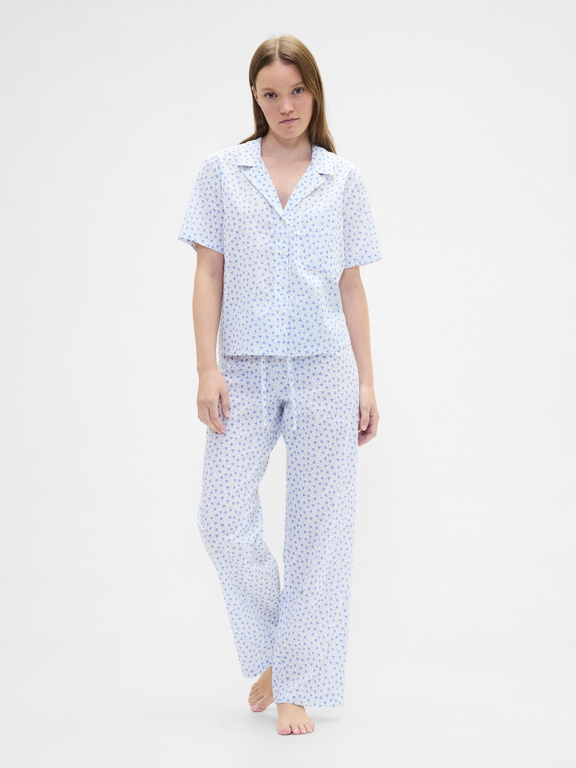 Print Poplin PJ Pants