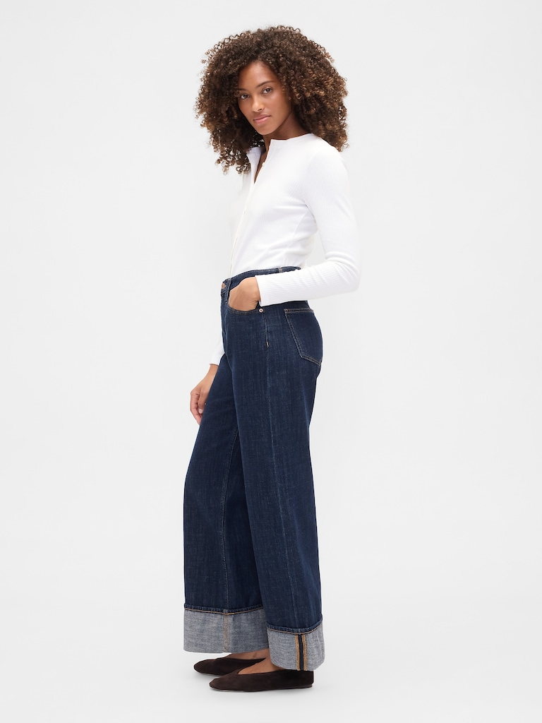 High Rise Wide-Leg Jeans