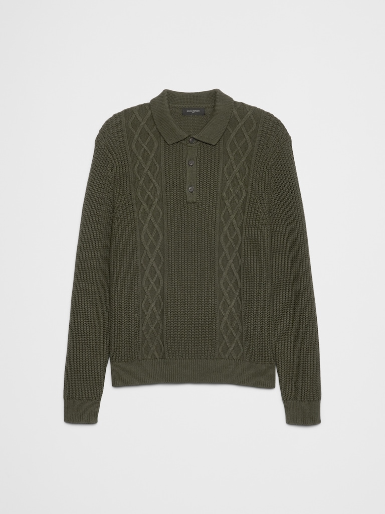 Cable Sweater Polo