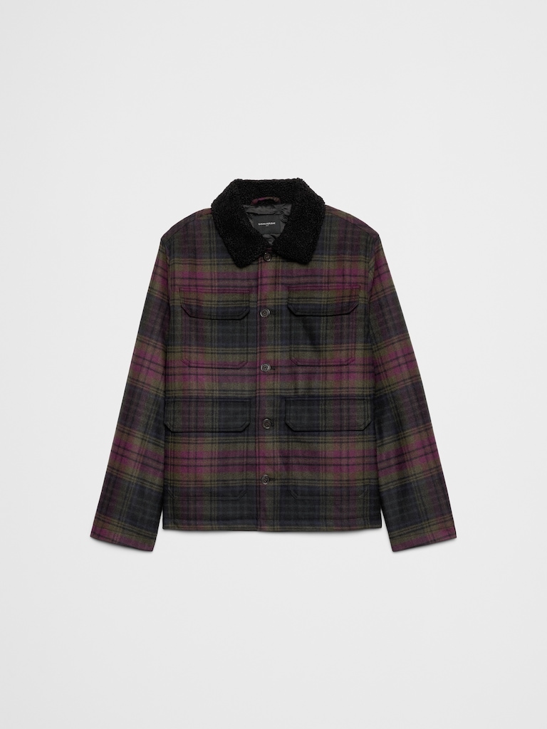 Plaid Sherpa Jacket