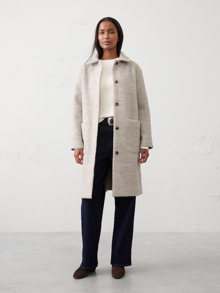 Knit Long Mac Coat