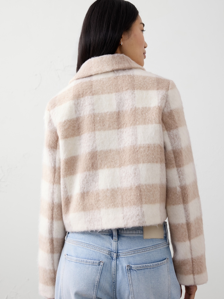 Plaid Boucle Cropped Jacket