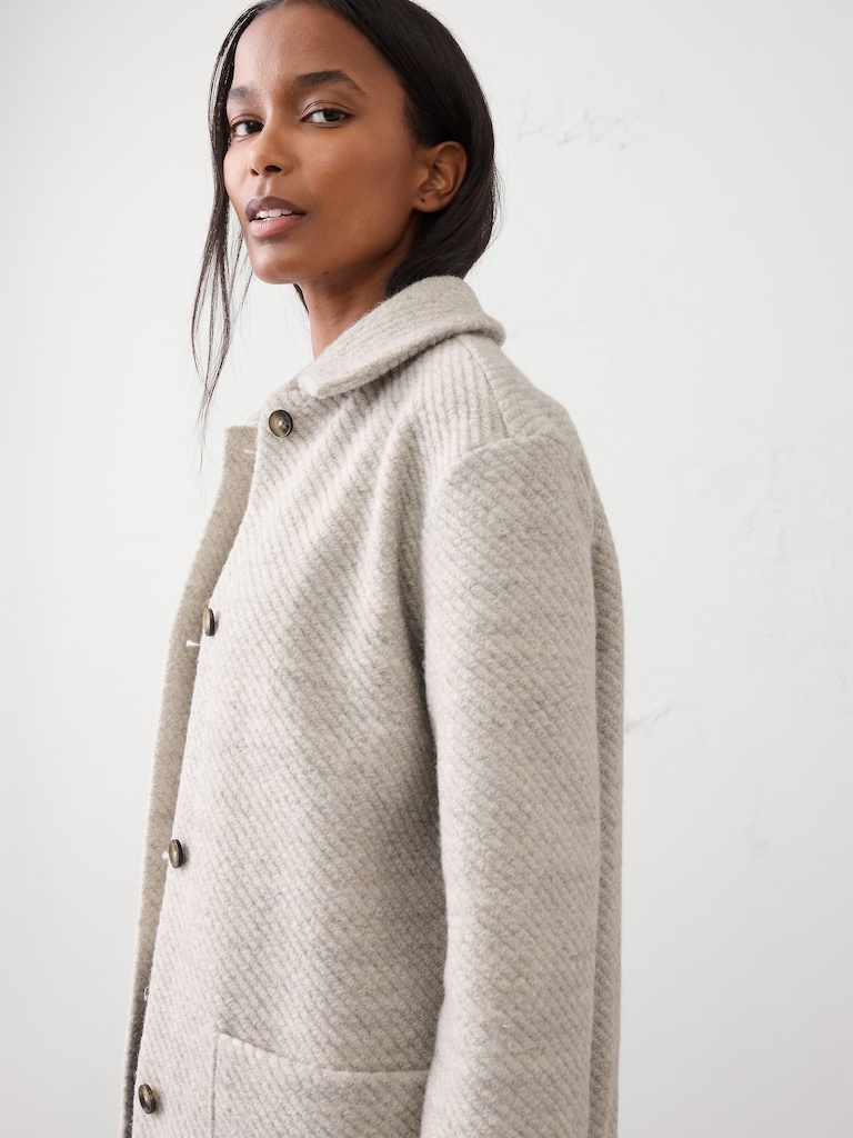 Knit Long Mac Coat