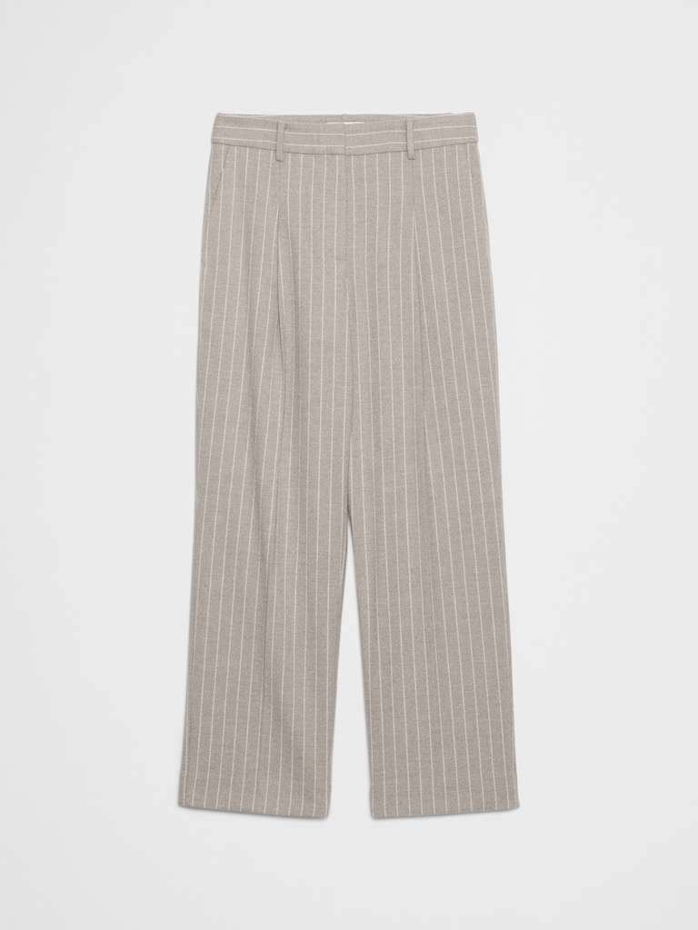 Straight High-Rise Pinstripe Trouser