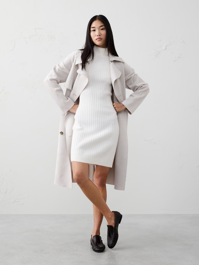 Ribbed Mini Sweater Dress