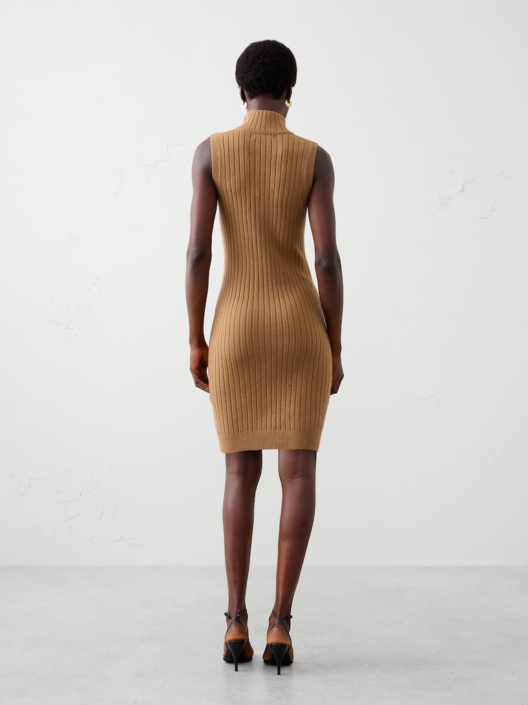 Ribbed Mini Sweater Dress