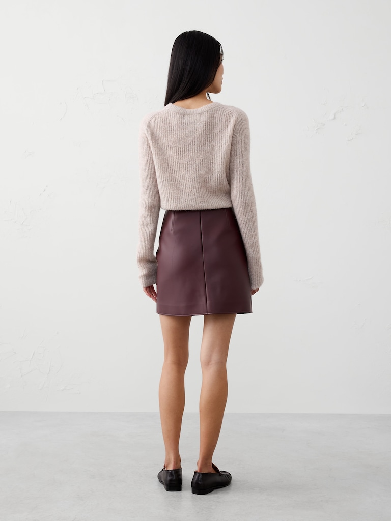 Vegan Leather Mini Skirt