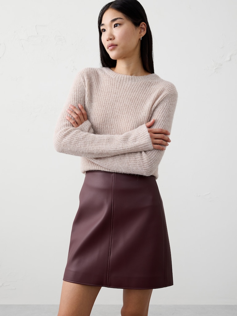 Vegan Leather Mini Skirt