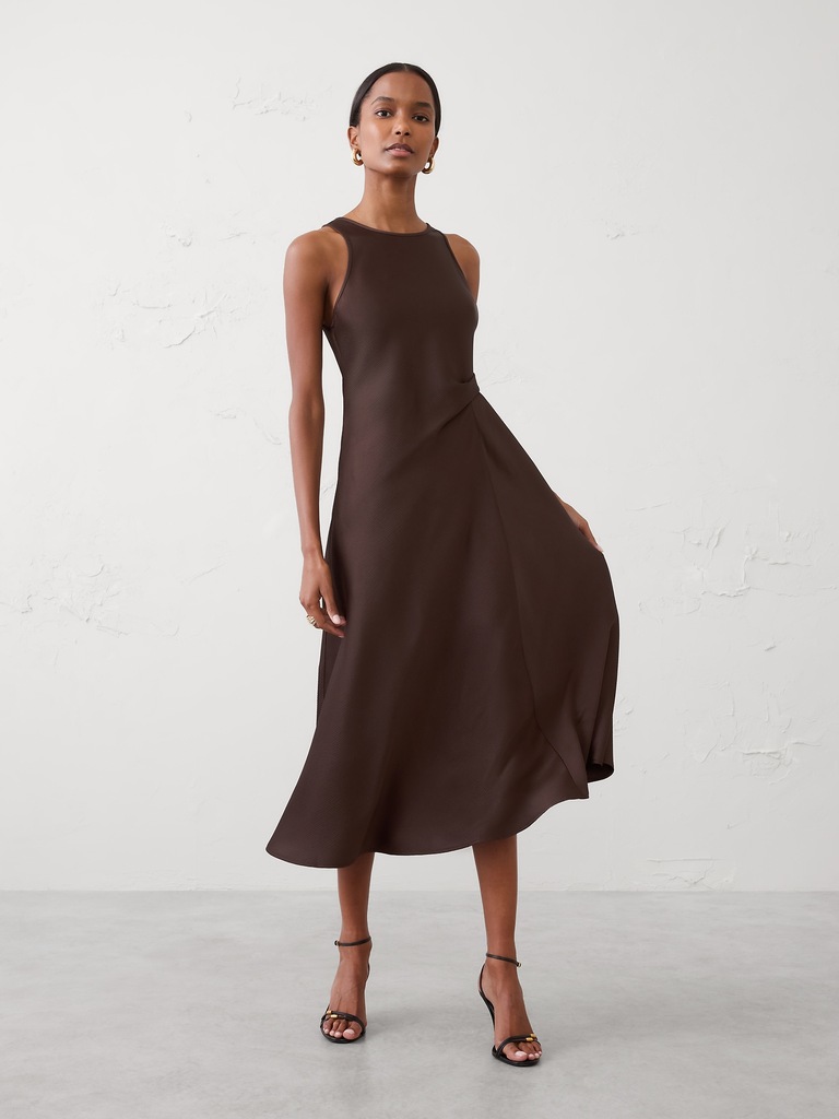 Satin Midi Dress