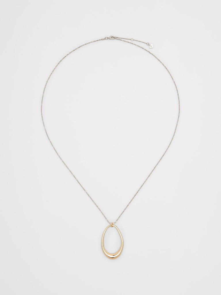 Corded Organic Pendant Necklace