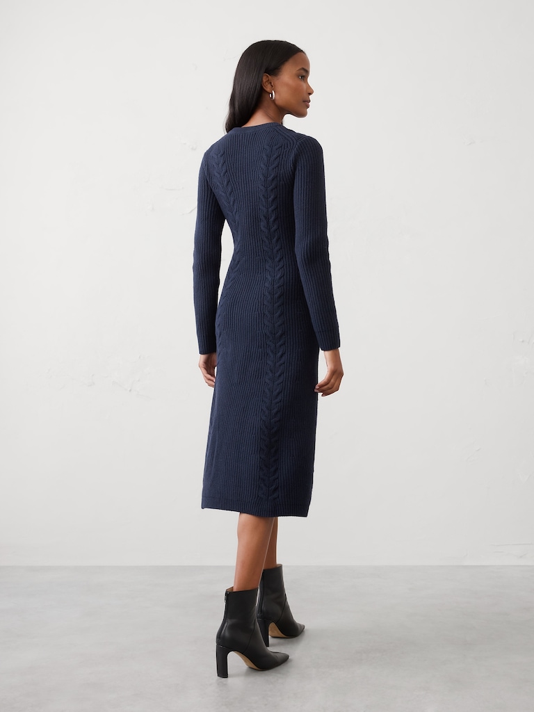 Cable Midi Sweater Dress