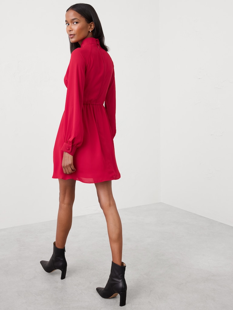 Twisted-Waist Mini Dress