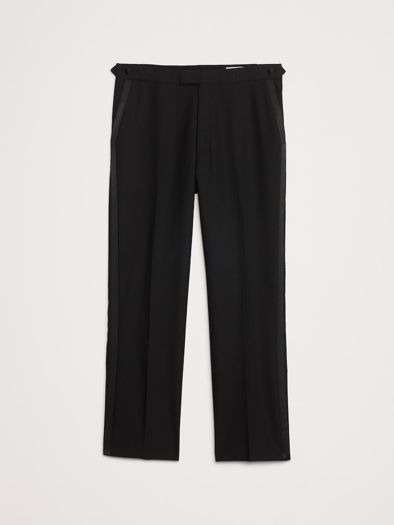 Straight Italian Barathea Tuxedo Pant