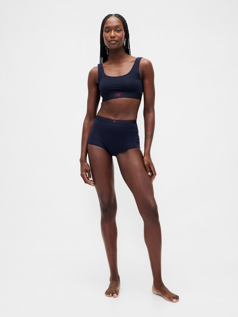 Organic Stretch Cotton Gap Logo Bralette
