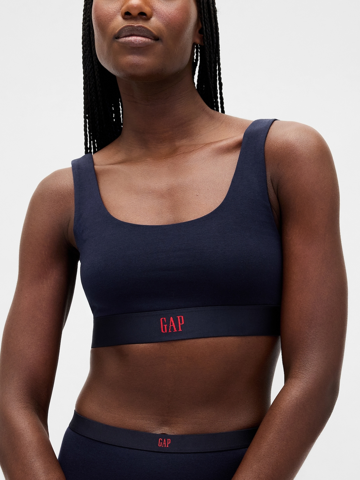 Organic Stretch Cotton Gap Logo Bralette