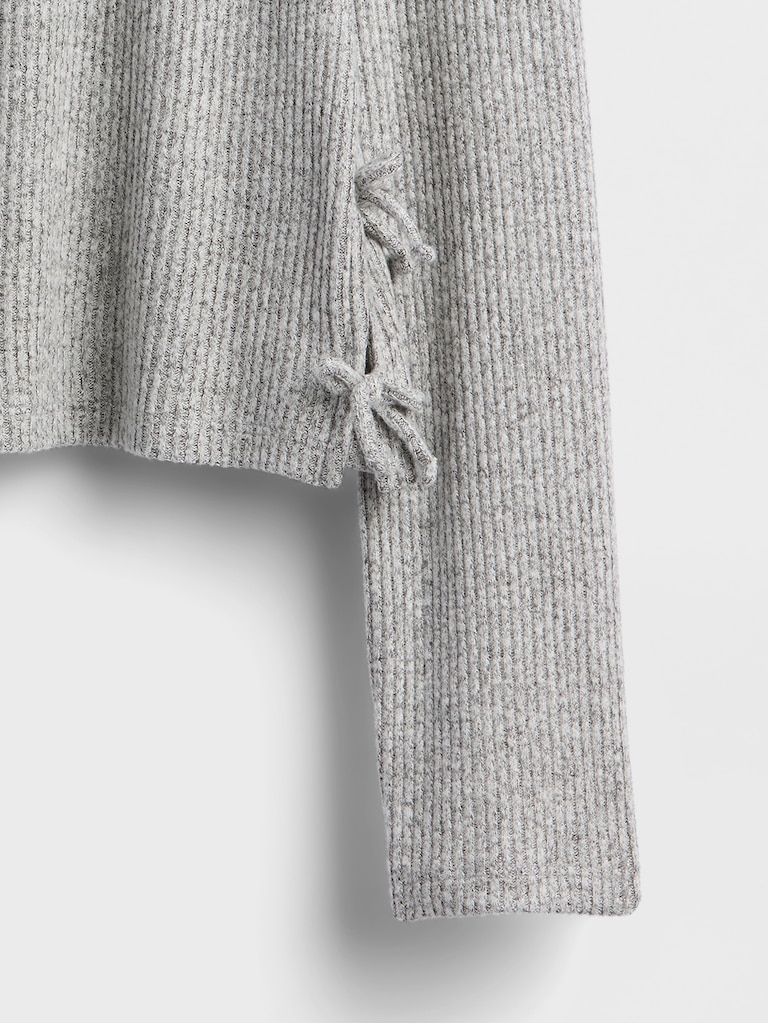Kids Softspun Rib Side-Tie Sweater Top