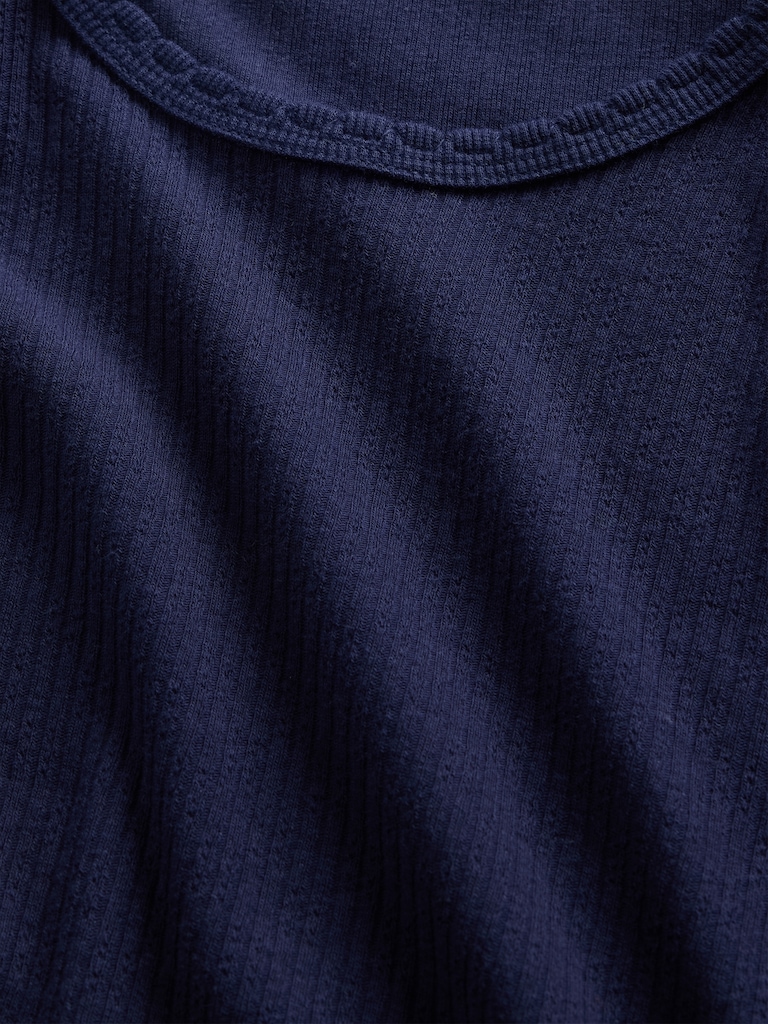 Pointelle Rib T-Shirt