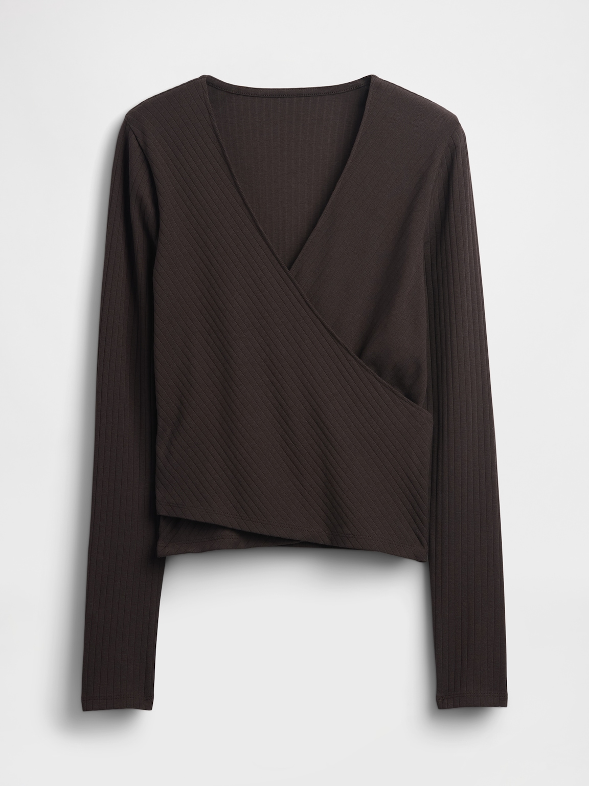 Modern Wide Rib Wrap V-Neck T-Shirt