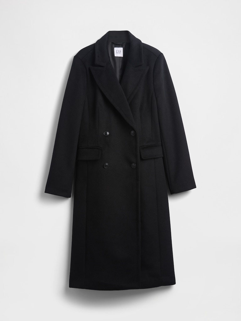 Wool-Blend Chesterfield Coat