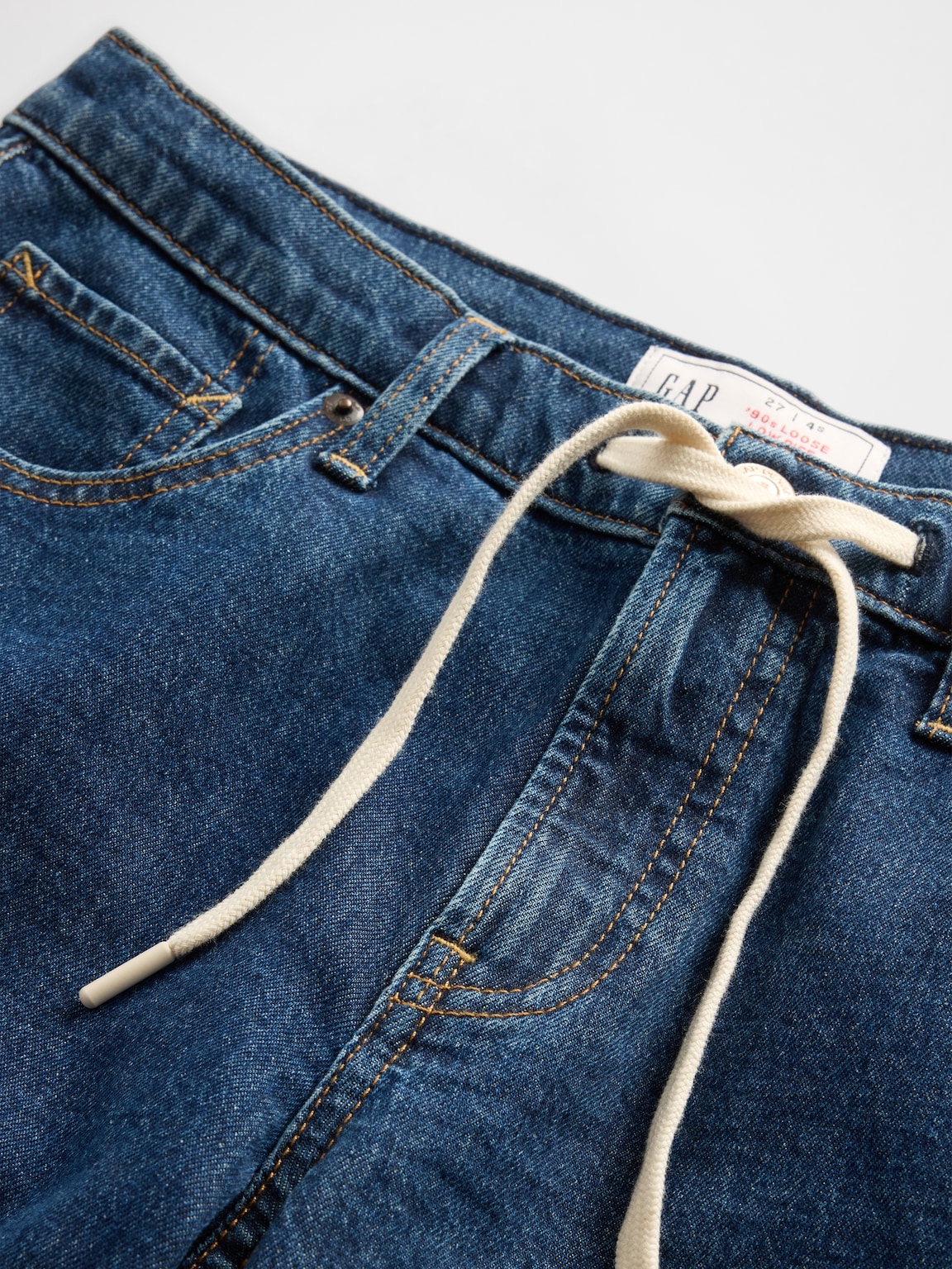 Low Rise Drawcord '90s Loose Jeans